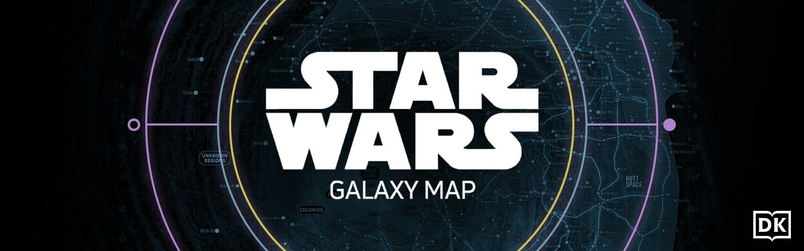 Official Star Wars Galaxy Map banner with highlighted planetary regions