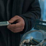 Cassian Andor holding greeny-green Peezos in Andor Season 2 Episode 4