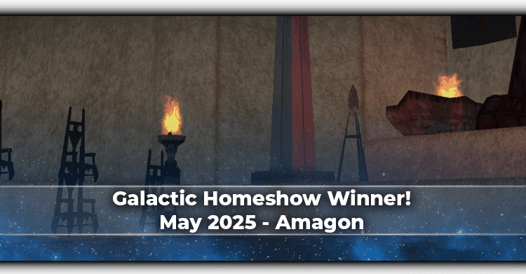 SWG Legends May 2025 Homeshow Winner banner featuring Hidden Sith Academy by Amag