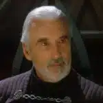 Christopher Lee portraying Count Dooku in Star Wars: Attack of the Clones