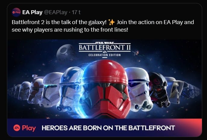 Star Wars Battlefront 2 Is Poppin’ Off Again—But EA Would Rather You Join EA Play Than Make a New Game