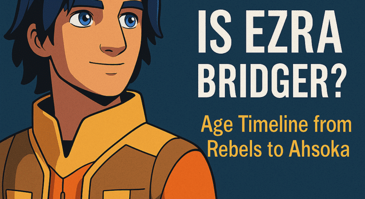 Ezra Bridger with lightsaber in Star Wars Rebels attire, space background