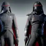 Starfield mod characters wearing Sith Inquisitor armor as Second Sister and Second Brother