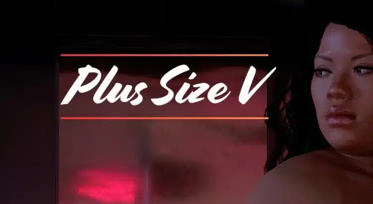 Cyberpunk 2077 Plus Size V mod title screen featuring curvy female character