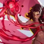 Scarlet Witch casting red magic in Marvel Rivals NSFW mod