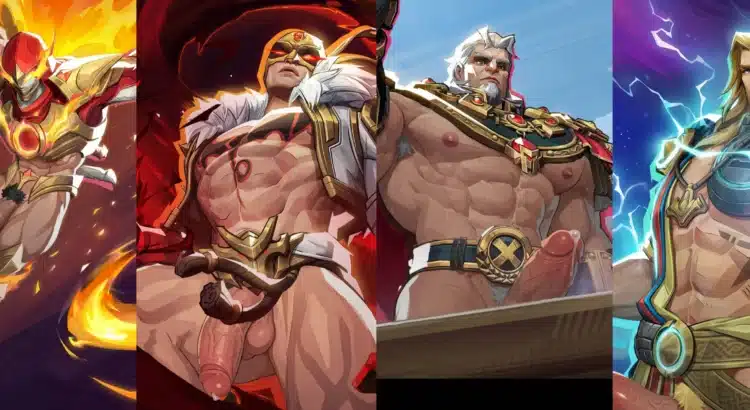 Group of nude male heroes from Marvel Rivals NSFW mod