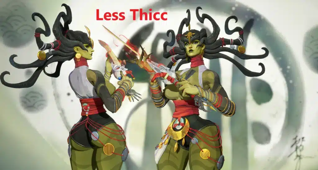 Marvel Rivals Hela mod version with reduced thickness