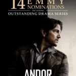 Cassian Andor profile with text “14 Emmy Nominations including Outstanding Drama Series”