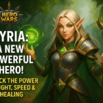 Promotional illustration for Hero Wars highlighting daily in-game rewards and fantasy characters.