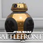BB-100X golden droid mod for Star Wars Battlefront II with black-ops armor