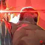 Marvel Rivals Nude Blade mod character pose with sword and red energy slash