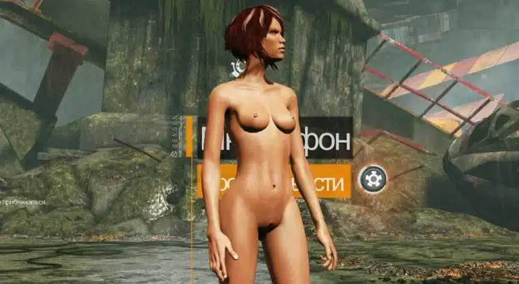 Nilin Nude Mod in Remember Me standing in Neo-Paris environment