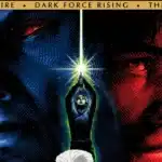 Star Wars Thrawn Trilogy artwork featuring Grand Admiral Thrawn, Luke Skywalker, Han Solo, and Mara Jade