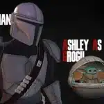 Leon as Mandalorian and Ashley replaced by Grogu in Resident Evil 4 mod