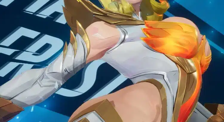 Busty Emma Phoenix Diamond mod close-up in Marvel Rivals