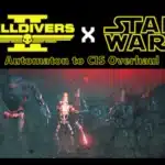 Helldivers 2 Automaton to CIS Overhaul promo with Star Wars logo and battle droids