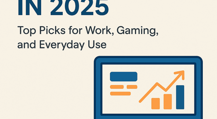 Best Laptops in 2025 — top picks for work, gaming, and daily use with illustrated laptop and chart