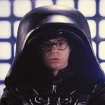 Rick Moranis in full Dark Helmet costume from the original Spaceballs movie.
