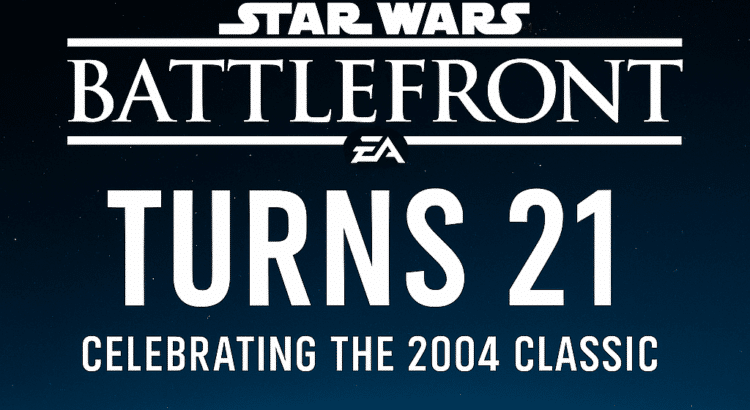 Star Wars Battlefront 21st anniversary digital graphic celebrating the 2004 game classic.