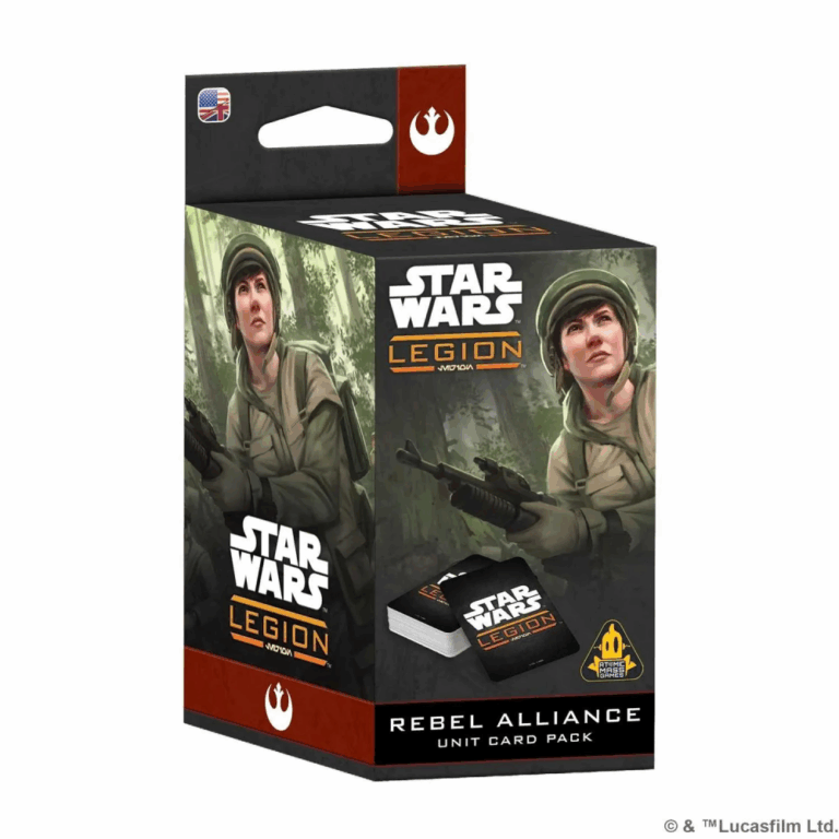 Star Wars Legion Rebel Alliance Unit Card Pack box with Endor Rebel artwork.