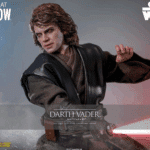 Hot Toys Darth Vader Mustafar Artisan Edition figure holding a red lightsaber, exclusively from Sideshow Collectibles.