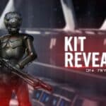 Official Star Wars: Galaxy of Heroes Kit Reveal image featuring 4-LOM with his blaster.