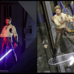 Hasbro Star Wars Black Series Kyle Katarn action figure with blaster and lightsaber, revealed for Spring 2026.