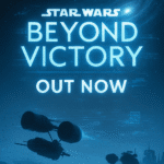Cinematic Star Wars: Beyond Victory banner with holographic podracing lights and galactic background