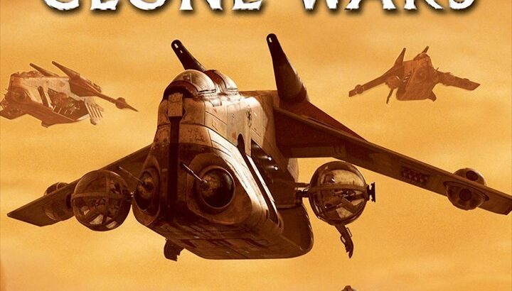Star Wars The Clone Wars 2002 Xbox game cover featuring clone troopers, gunships, and LucasArts logo