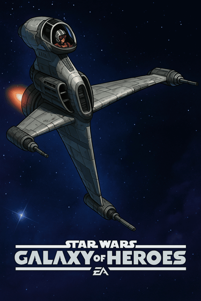 Star Wars Galaxy of Heroes B-Wing starfighter kit reveal with Home One Rebel fleet synergy.