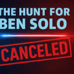 Meme-style Star Wars image featuring “The Hunt for Ben Solo” text overlay inspired by trending X (Twitter) posts about the canceled Star Wars sequel.
