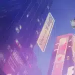 Raver Girl Magik standing on a neon rooftop in Marvel Rivals, showcasing the retextured Millenia skin.