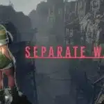 Leona Heidern mod character overlooking a canyon environment in Resident Evil 4 Separate Ways.