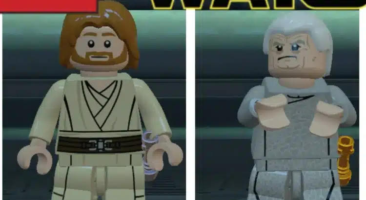 LEGO Star Wars prequel characters Anakin Skywalker, Obi-Wan Kenobi, Chancellor Palpatine, and young Boba Fett mod preview