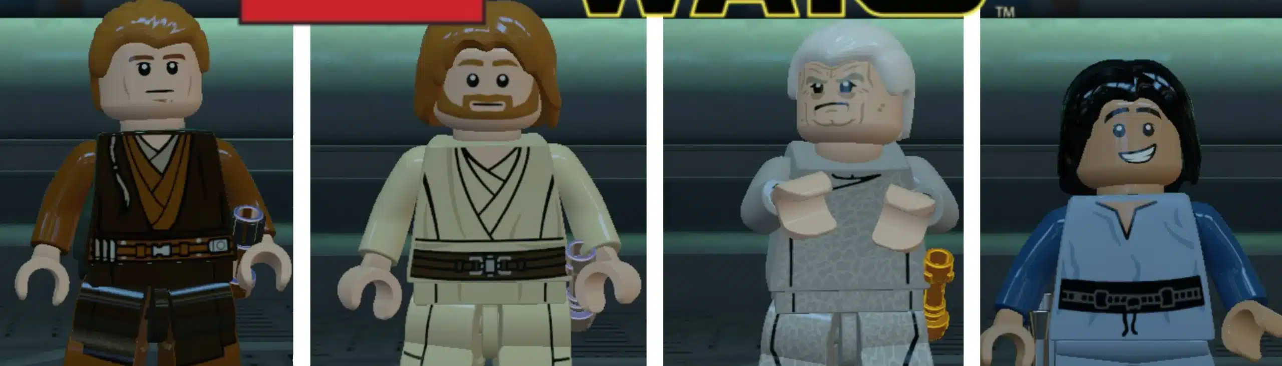 LEGO Star Wars prequel characters Anakin Skywalker, Obi-Wan Kenobi, Chancellor Palpatine, and young Boba Fett mod preview
