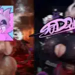 Tudduls artwork collage featuring stylized NSFW character designs used in the Helldivers 2 playercard pack.