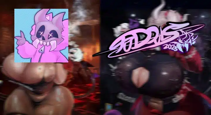 Tudduls artwork collage featuring stylized NSFW character designs used in the Helldivers 2 playercard pack.