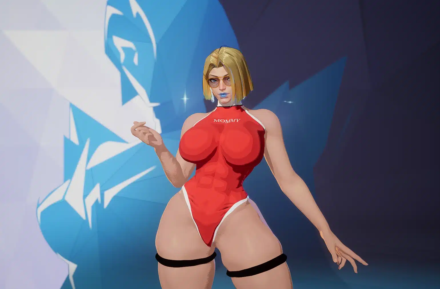 Marvel Rivals Lifeguard Emma Frost NSFW mod in red swimsuit front view