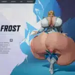 Emma Frost Bottom Heavy mod with gigantic enhanced thighs in Marvel Rivals hero lobby