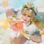 Invisible Woman Disappearing Dessert nude mod with whipped-cream top and lingerie in Marvel Rivals NSFW scene.