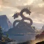 Mortal Kombat 1 FUTA Mileena bikini mod with two Mileena models facing each other in a scenic mountain stage.