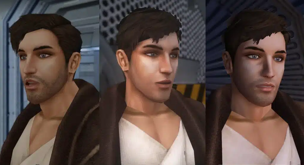 High-quality Atton Rand texture variants in Knights of the Old Republic II
