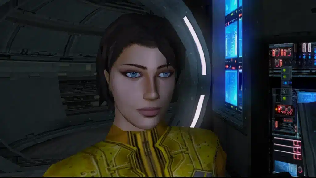 Female Exile gameplay model with enhanced facial textures and clothing detail