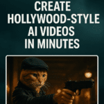 AI-generated cinematic cat heist scene promoting Sora 2 video generator