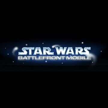 Star Wars Battlefront Mobile logo on a dark space-themed background