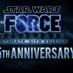 Star Wars: The Force Unleashed Ultimate Sith Edition 15th Anniversary banner with glowing logo and lightning effects