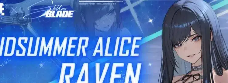 Midsummer Alice Raven promotional art crossover between Nikke and Stellar Blade.