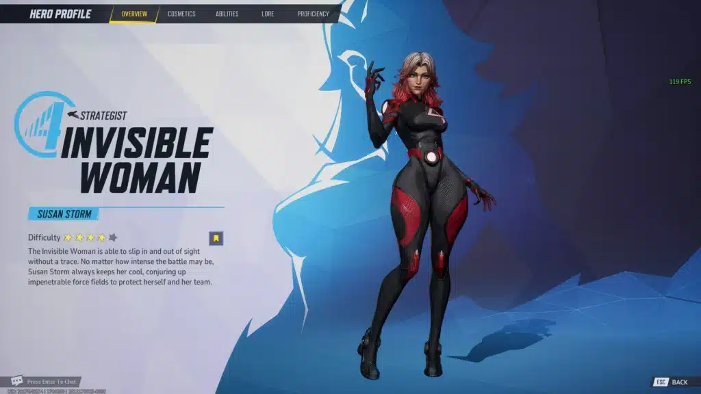 Invisible Woman hero profile thicc blood shield NSFW mod front view