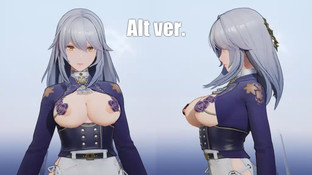 Snowbreak Lyfe Infinite Sight alt version with exposed chest textures from the naughty mod.