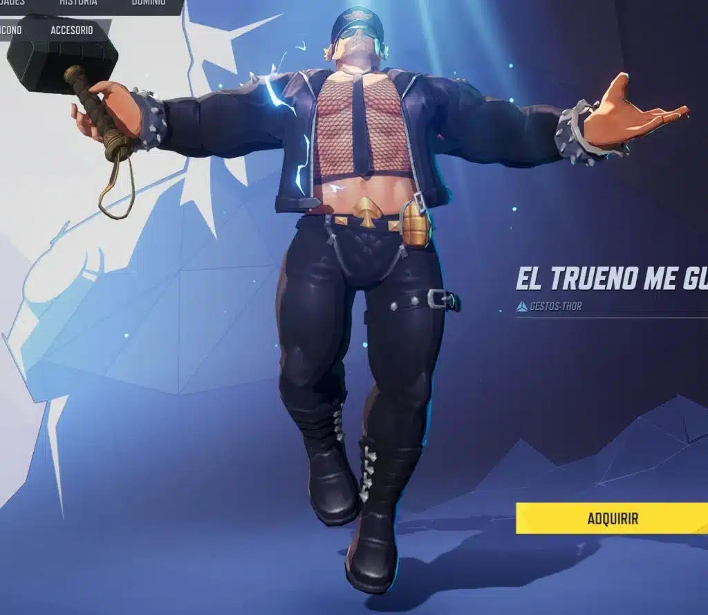 Marvel Rivals Thor NSFW mod Santos Gyee using lightning power pose